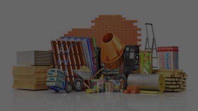 Construction materials including bricks, cement bags, pipes, paint and timber